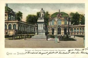 3 db RÉGI német városképes lap / 3 pre-1945 German town-view postcards, Meissen, Dresden, Berlin lit...