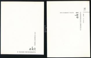 cca 1967 Karel Ludwig (1919-1977): Női aktok, 2 db fotó az "Akt v české fotografii" albumb...