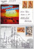 4 db MODERN képeslap a Kanári-szigetekről, hátoldalakon sakkbélyegzésekkel / 4 modern postcards from...