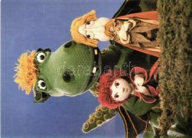 10 db MODERN magyar bábfilm sorozatos motívumlap, Mazsola és Tádé, Süsü / 10 modern Hungarian puppet...