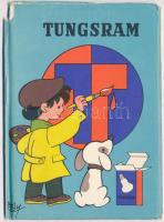 Tungsram kifestős képelap leporello saját papírtokban 8 db képeslappal / Tungsram coloring leporello postcard with 8 cards, in its own paper case