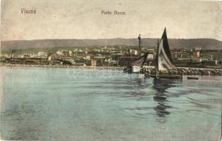 Fiume, Porto Baros / kikötő, vitorlás. Jos. Drotleff / port, sailboats (fl)