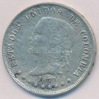 Kolumbia 1879. 50c Ag (11,37g) T:3
Columbia 1879. 50 Centavos Ag (11,37g) C:F
Krause KM#177.1