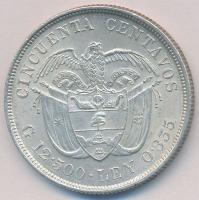 Kolumbia 1892. 50c Ag "Amerika felfedezésének 400. évfordulója" T:2
Columbia 1892. 50 Cen...