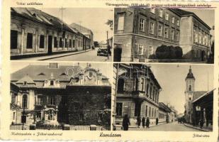 Komárom, Jókai szülőház és utca, Vármegyeház, Kultúrpalota / street, county hall, cultural palace