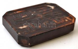 Régi kínai faragott kő pecsétnyomó / Chinese seal maker. Carved stone. 10x7 cm