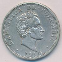 Kolumbia 1914. 50c Ag T:2
Columbia 1914. 50 Centavos Ag C:XF
Krause KM#193.2