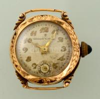 Arany (Au) Resios Watch karóra, nem működik, jelzett, d: 2 cm, bruttó: 9,6 g
