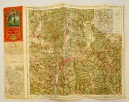 1930 Kirándulók térképe 8.  Karancs és a Medves térképe, 1:40000, Magyar Királyi Állami Térképészeti...