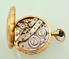 Arany (Au) 14 K Remontoir zsebóra, másodpercmutatóval, javításra szorul, jelzett, számozott, d: 3,2 ...