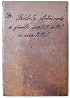 DN "MAORT Labdarúgóitól" ezüstözött fém emlékplakett gravírozott hátoldallal (54x79mm) T:2...