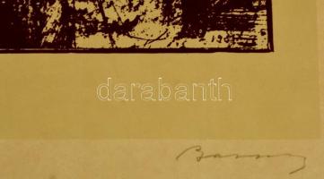 Barcsay Jenő (1900-1988): Tanulmány. Szitanyomat, papír, jelzett, 22×16 cm