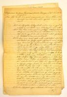 cca 1798 Sopron, Thalabér István soproni levéltárnok iratmásolatai Csernelháza és Damonya Nádasdy-birtokokkal kapcsolatos iratokról (összeírás, jegyzőkönyv), rányomott viaszpecséttel