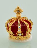Modenai Mária királyné koronája miniatűr, díszdobozban, leírással