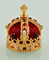 I. Erzsébet királynő koronája miniatűr, díszdobozban, leírással