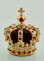 A bajor királyi korona miniatűr, díszdobozban, leírással