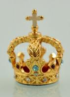 XIV. Erik svéd király koronája miniatűr, díszdobozban, leírással