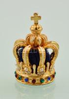 A bajor királynék koronája miniatűr, díszdobozban, leírással