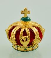 Az utolsó francia császárné koronája miniatűr, díszdobozban, leírással