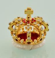 II. Fülöp spanyol király koronája miniatűr, díszdobozban, leírással
