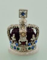 A brit birodalmi állami korona miniatűr, díszdobozban, leírással