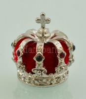 XII. Alfonz spanyol király koronája miniatűr, díszdobozban, leírással