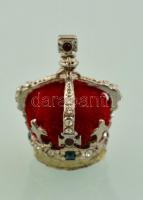 Erzsébet anyakirálynő koronája miniatűr, díszdobozban, leírással