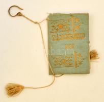1890 Táncrend aranyozott selyem borításal 6,5x9 cm