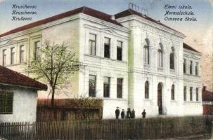 Krusevac, Kruschevac; Elemi iskola / school (kopott sarkak / worn corners)