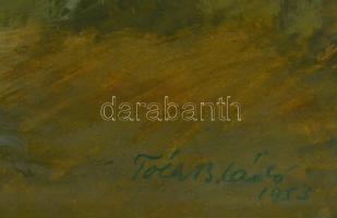 Tóth B László (1906-1981):  Kerti fák. Gouache, papír, jelzett, 29×42 cm