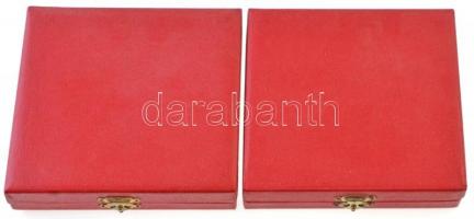 DN "Lenin" egyoldalas Br plakett, dísztokban (70mm) + DN "Budapest" egyoldalas B...