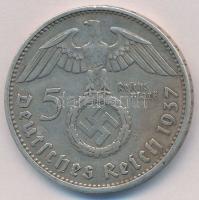 Német Harmadik Birodalom 1937A 5M Ag "Hindenburg" T:2 
German Third Reich 1937A 5 Mark Ag...