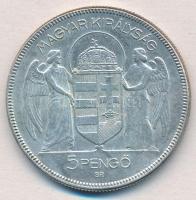 1930. 5P Ag "Horthy jobbra" T:2,2- ph.
Adamo P8