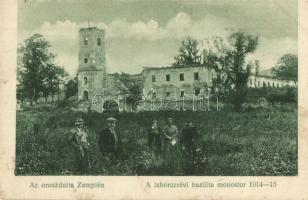 Laborcrév, Krásny Brod; Az oroszdulta Zemplén. Bazilita monostor az orosz támadás után, romok / monastery after the Russian attack, ruins (vágott / cut)