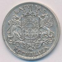 Lettország 1924. 1L Ag T:2 
Latvia 1924. 1 Lats Ag C:XF
Krause KM#7
