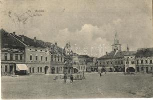 Valasské Mezirící, Námesti, Obecní úrad / square, shop of Samuel Berger, town hall (Rb)