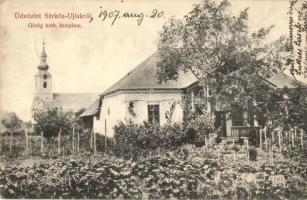 Sárközújlak, Sárköz-Újlak, Livada Mica; Görög katolikus templom, kúria szőlőskerttel / church, villa with vineyard