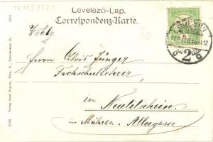 1909 Sopron, Oedenburg; Grabenrunde / Várkerület, Kolb Simon üzlete, villamos. Verlag Josef Popper 6...