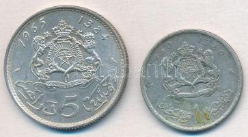 Marokkó 1960. 1D Ag "V. Mohammed" + 1965. 5D Ag "II. al-Hassan" T:2-3
Morocco  ...