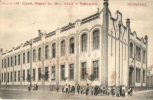 1914 Budapest IV. Újpest, Magy. kir. elemi iskola, gyerekek (fl)