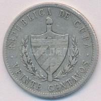 Kuba 1932. 20c Ag T:2 Cuba 1932. 20 Centavos Ag C:XF Krause KM#13.2