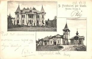 1908 Vecsés, Felsőhalom; Anna telep, Halmy kastély (EK)