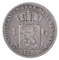 Hollandia 1848. 1G Ag "II. Vilmos" (9,63g) T:2,2-
Netherlands 1848. 1 Gulden Ag "Wil...