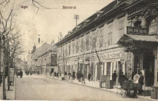 1911 Győr, Baross út, Hotel Royal Szálloda, Schlesinger és Podvinecz, Kováts Dezső és Perl Dávid üzlete. Herman Izidor kiadása (EK)