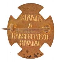 ~1914-1918. "A Magyar Nők Korona Alapja" zománcozott fém jelvény, hátoldalán "KIADJA ...