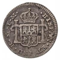 Mexikó 1799FM 1/2R Ag "IV. Károly" (1,62g) T:2
Mexico 1799FM 1/2 Real "Charles IV&qu...