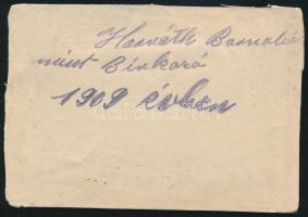 1909 Horváth Barnabás birkózó, keményhátú fotó, hátoldalon feliratozva, 9,5×6,5 cm