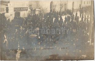 1906 Ungvár, Uzshorod, Uzhorod; temetés díszmenete, Elfer Márkus üzlete / funeral, shop. photo (b)