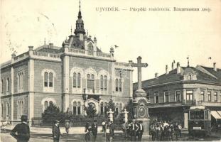 Újvidék, Novi Sad; Szerb ortodox püspöki rezidencia, palota, villamos. W. L. Bp. 6352. / Serbian Orthodox bishops palace, tram (EB)