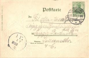 1903 Merseburg, Schloss mit Waterloobrücke / castle with bridge. Reinicke & Rubin No. 671. Art N...